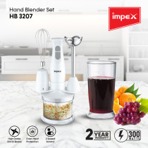 Impex HB 3207 300 Watts Hand Blender Set with 2 Speeds control