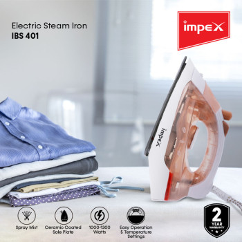 Impex IBS 401 Electric Steam Iron Box with Variable stem control and Overheat protection