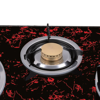 Impex IGS 1213F Auto Ignition 3 Burner LP Gas Stove With Toughened Glass Long Life Spill Tray