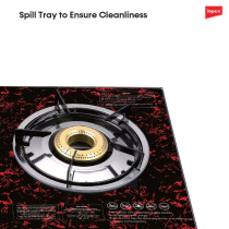 Impex IGS 1233FD 3 Burners Glass Top Gas Stove with Toughened Glass Top