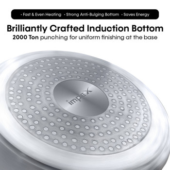 Impex IPC 5C3 5 Litre + 3 Litre Combo Aluminum Pressure Cooker