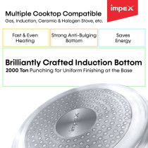 Impex IPC 701 7 liters Aluminium Pressure Cooker with Gasket Release System