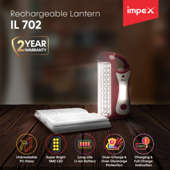 Impex IL 702 4500mAh Rechargeable LED Emergency Lantern