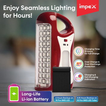 Impex IL 702 4500mAh Rechargeable LED Emergency Lantern