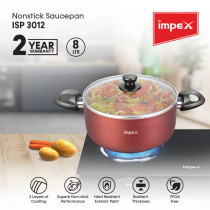 Impex ISP 3012 8 liter Non-Stick Biriyani Pot with Induction Base