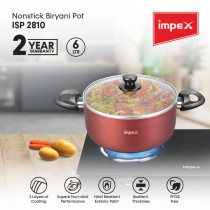 Impex ISP 2810 6 liter Non-Stick Biriyani Pot with Induction Base