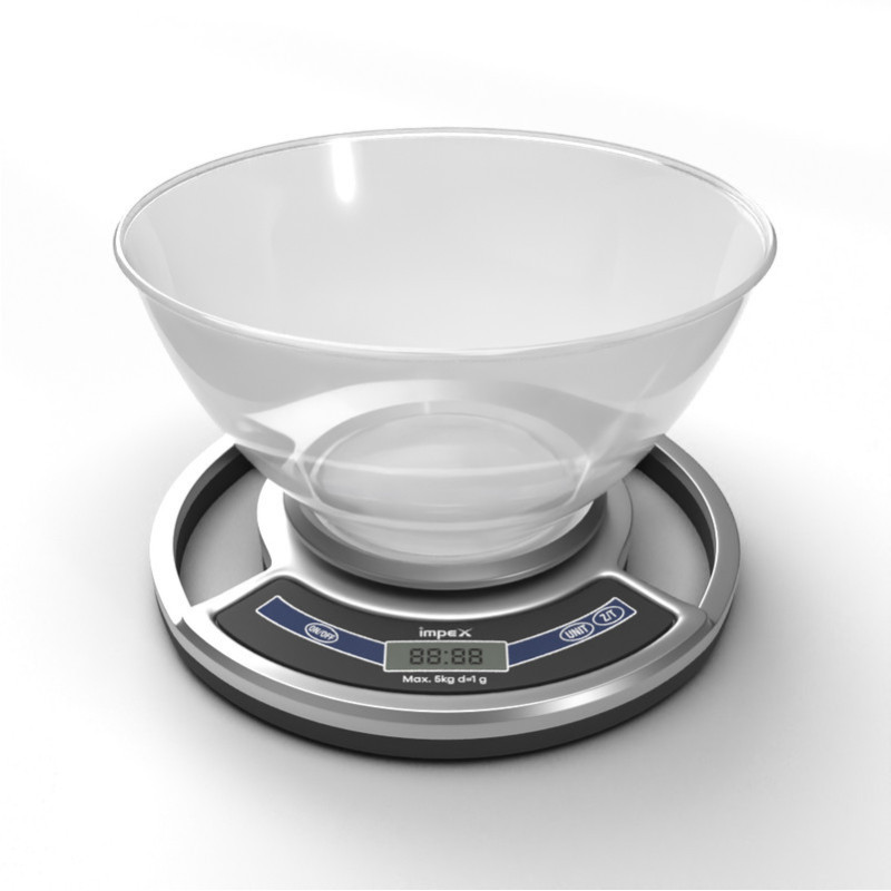 Impex KS 01 Bowl Electronic Kitchen Scale with Tare function