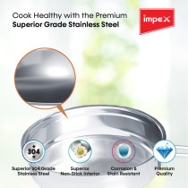 Impex KSC 9 pcs Stainless Steel Cookware Set with Induction Base