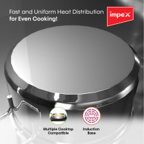 Impex KSC 9 pcs Stainless Steel Cookware Set with Induction Base