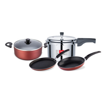 Impex KUK 6 4Pcs Kitchen Utility Kit with High-Grade Non-Stick Greblon Coating