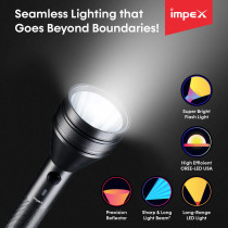 Impex LEADER L2 2000 mAh Rechargeable LED Flashlight
