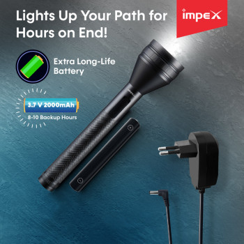 Impex LEADER L2 2000 mAh Rechargeable LED Flashlight
