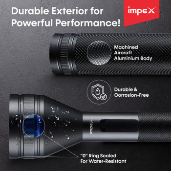 Impex LEADER L2 2000 mAh Rechargeable LED Flashlight