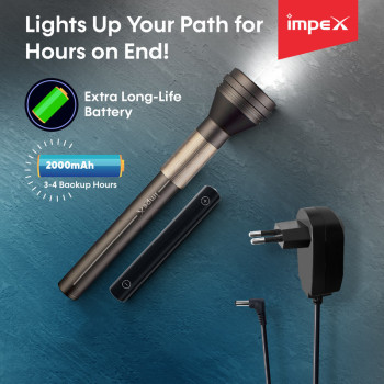 Impex LEADER PLUS P1 4000 mAh Rechargeable LED Flashlight