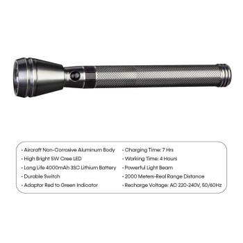 Impex LUMIN X21 4000 mAh Rechargeable LED Flashlight