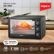 Impex OV 2901 35 Litre 1500 Watt Electric Oven with Rotisserie Function