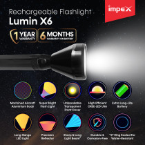 Impex LUMIN X6 Rechargeable 5 W Cree LED Flashlight