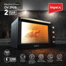 Impex OV 2905 120 Litre Electric Oven with 4 Golden Control Knobs
