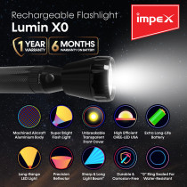 Impex LUMIN X0 300mAh Rechargeable  5 W Cree LED Flashlight
