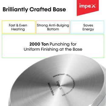 Impex Norma 5 Litre Aluminum Pressure Cooker With Gasket Release System