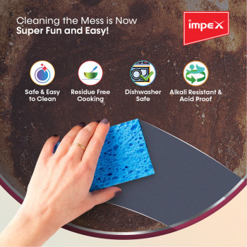 Impex KUK 9 Pcs Nonstick Cookware Set (Kadai Pan, Fry Pan, Tawa Pan, Milk Pan, Glass Lid and Spatula)