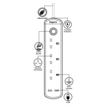 Impex PS 7403 3M Power Socket featuring Over Load Protector