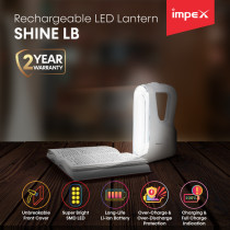 Impex RescueBeam LED Rechargeable Emergency Lantern with 2 Level Brightness Adjustment (SHINE LB)