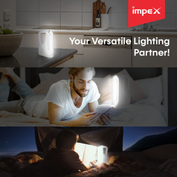 Impex RescueBeam LED Rechargeable Emergency Lantern with 2 Level Brightness Adjustment (SHINE LB)