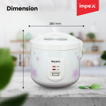 Impex RC 2803 1.8 Litre 700W Electric Rice Cooker featuring Automatic cooking
