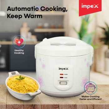 Impex RC 2803 1.8 Litre 700W Electric Rice Cooker featuring Automatic cooking