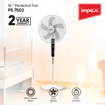 Impex PF 7502 16 Pedestal Fan with Three speed selection