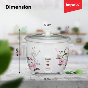 Impex RC 2801 1 Ltr 400W Electric Rice Cooker Featuring Automatic Cooking