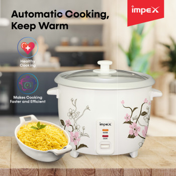 Impex RC 2801 1 Ltr 400W Electric Rice Cooker Featuring Automatic Cooking