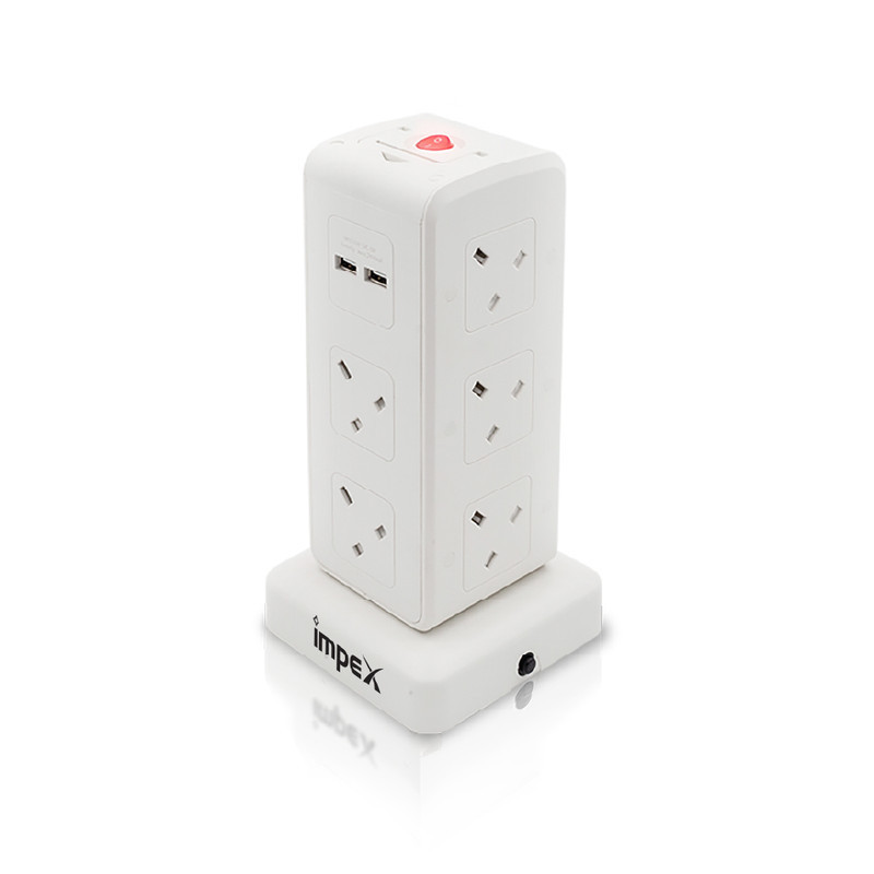 Impex PS 7406 Multiple Cord Extension Set with Overload Protection