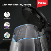 Impex STEAMER 1802 1.8 Litre 1500W Electric Glass Kettle