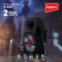 Impex ST 80A 2.0 Multimedia Trolley Speaker System with Wireless Mic
