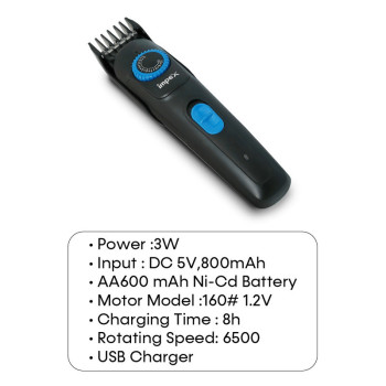 Impex TIDY 220 3W Hair Trimmer Featuring Quick Charging