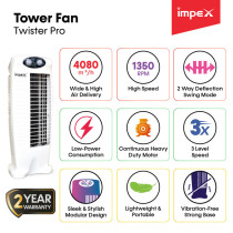 Impex TWISTER PRO Tower Fan with  170 w