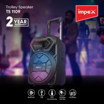 Impex TS 1109 2400 mAh Trolley Speaker with With Wireless MIC