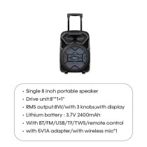 Impex TS 1109 2400 mAh Trolley Speaker with With Wireless MIC
