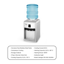Impex WD 3903B 3 tap Hot & Compressor Cold Tabletop Water Dispenser