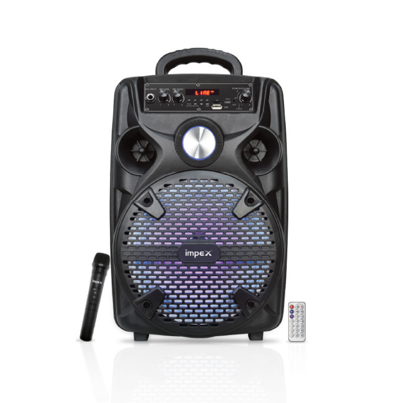 Impex Party Anywhere: Trolley Speaker with LED Display, TWS, Wireless Mic, and Rechargeable Battery for Ultimate Portable Entertainment(TS 4001A, 2400MAh)