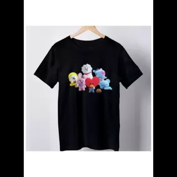 BTS Printed Cute Round Neck...