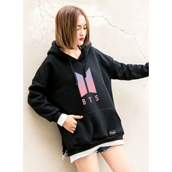 BTS Printed Oversized Hoodie BlackPinkBlue