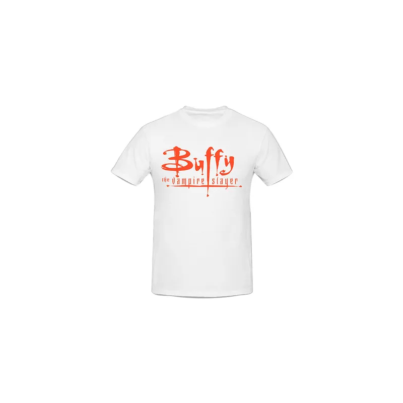 Buffy The Vampire Slayer Printed Cotton Short Sleeve Tshirt White