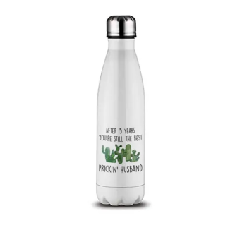 Cactus Prickin Husband Customized Couple Insulated Double Wall Vacuum Stainless Steel Water Bottle