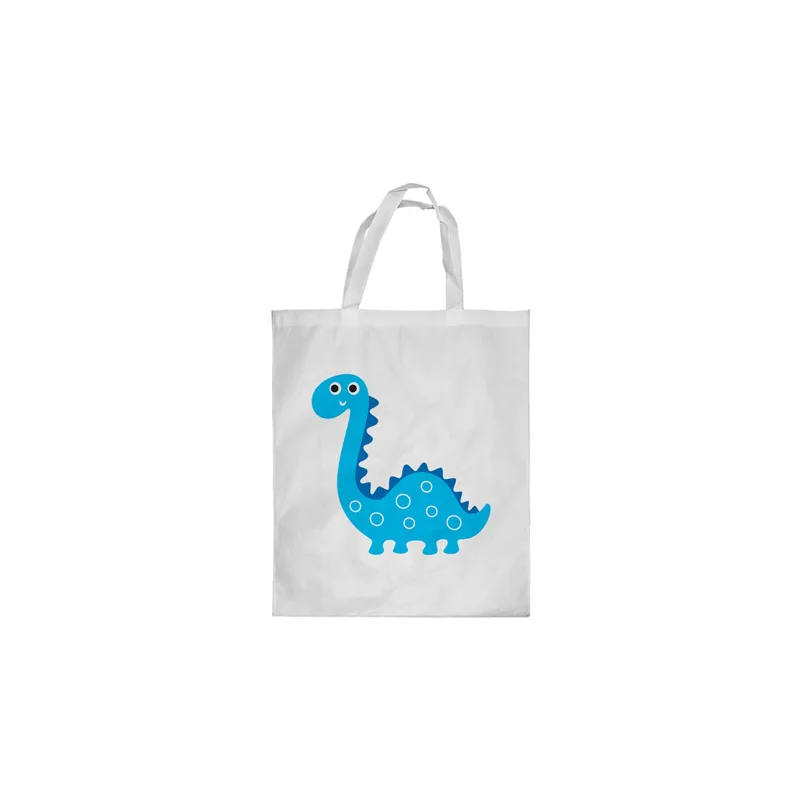 Cartoon Dinosaur Printed Shopping Bag White N20767121A