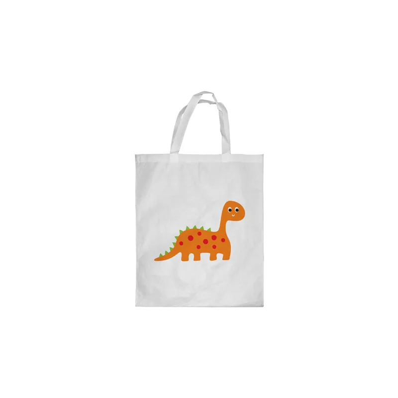 Cartoon Dinosaur Printed Shopping Bag White N20767122A