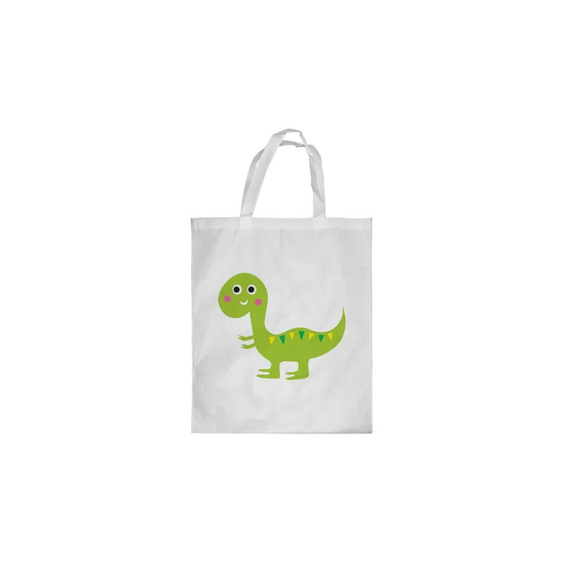 Cartoon Dinosaur Printed Shopping Bag White N20767124A