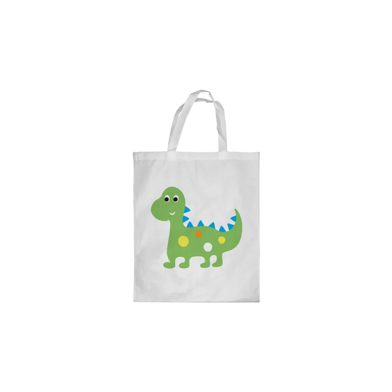 Cartoon Dinosaur Printed Shopping Bag White N20767125A